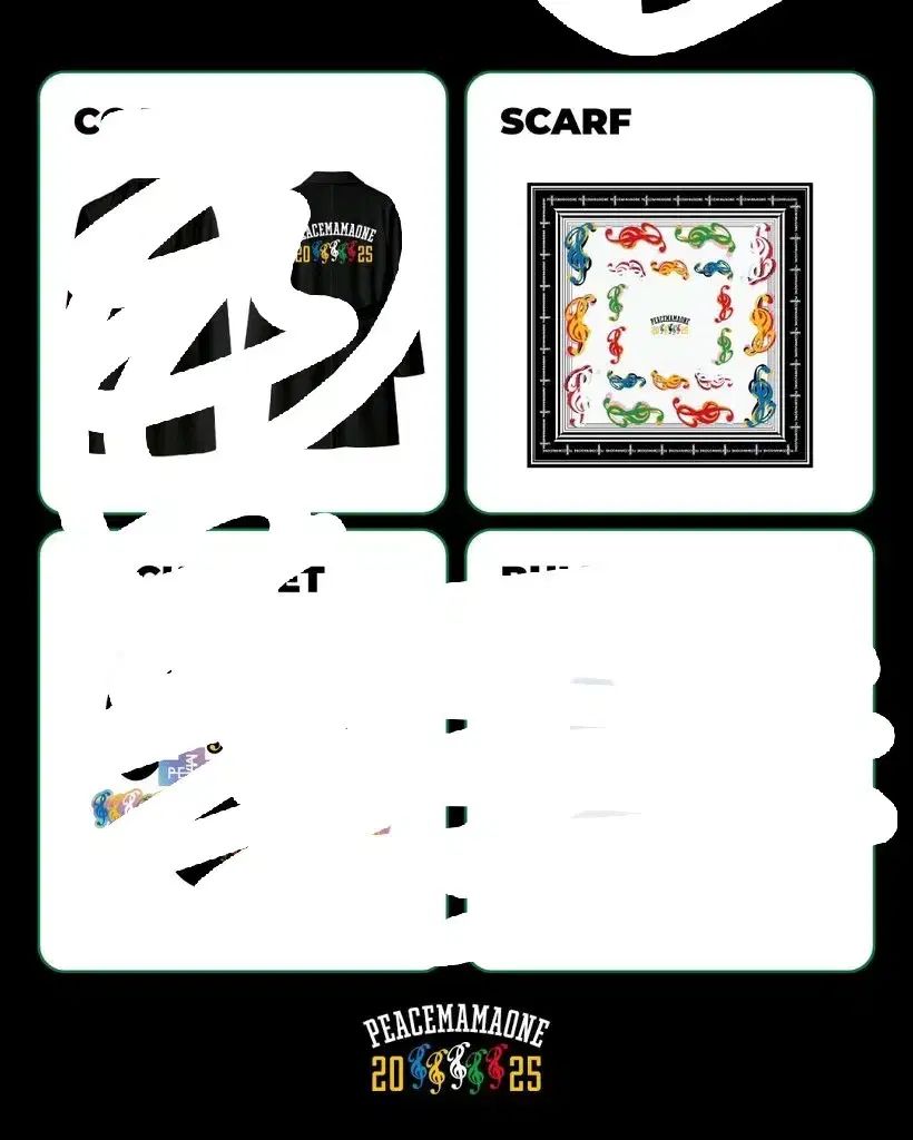GDRAGON PEACEMAMAONE scarf スカーフ ⑥ - メルカリ GDRAGON