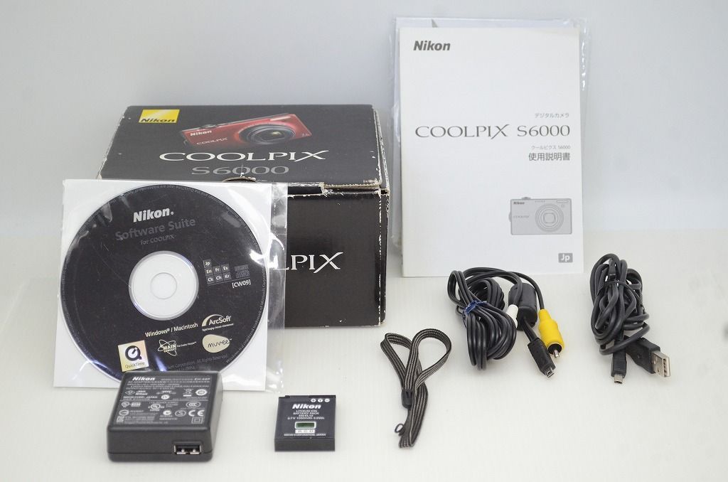 良品 Nikon ニコン COOLPIX S6000 コンパクトデジタルカメラ レッド 元