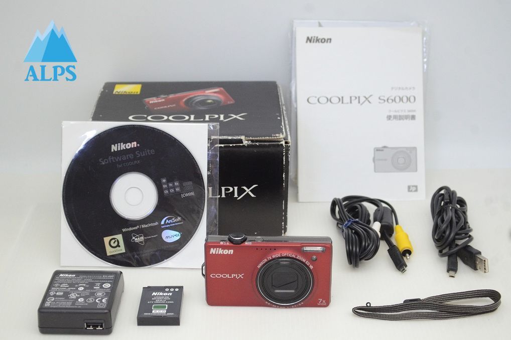 良品 Nikon ニコン COOLPIX S6000 コンパクトデジタルカメラ レッド 元
