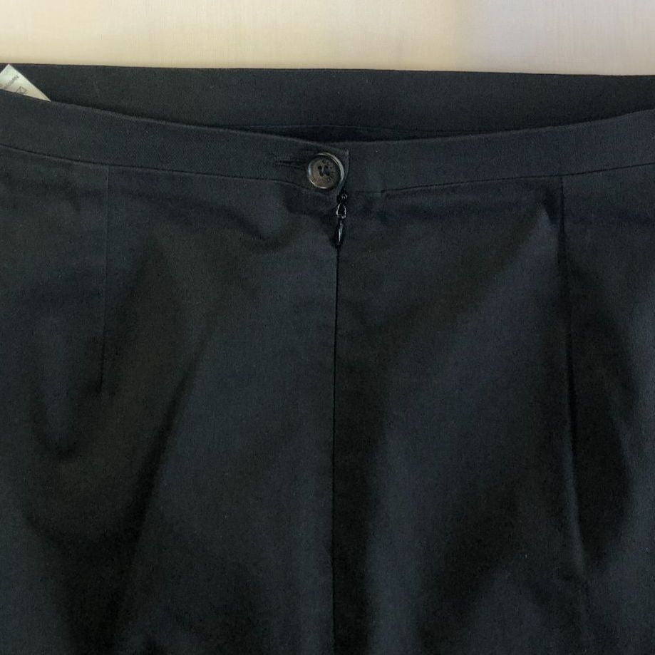 CELINE セリーヌ／タイトスカート 42／ブラック 黒／コットン