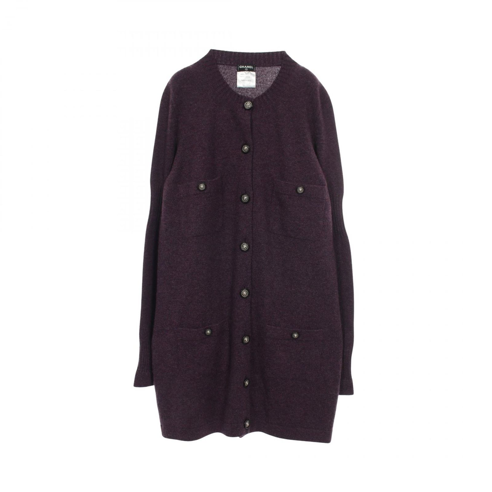 シャネル CHANEL カーディガン ココマーク ライオンボタン カシミヤ