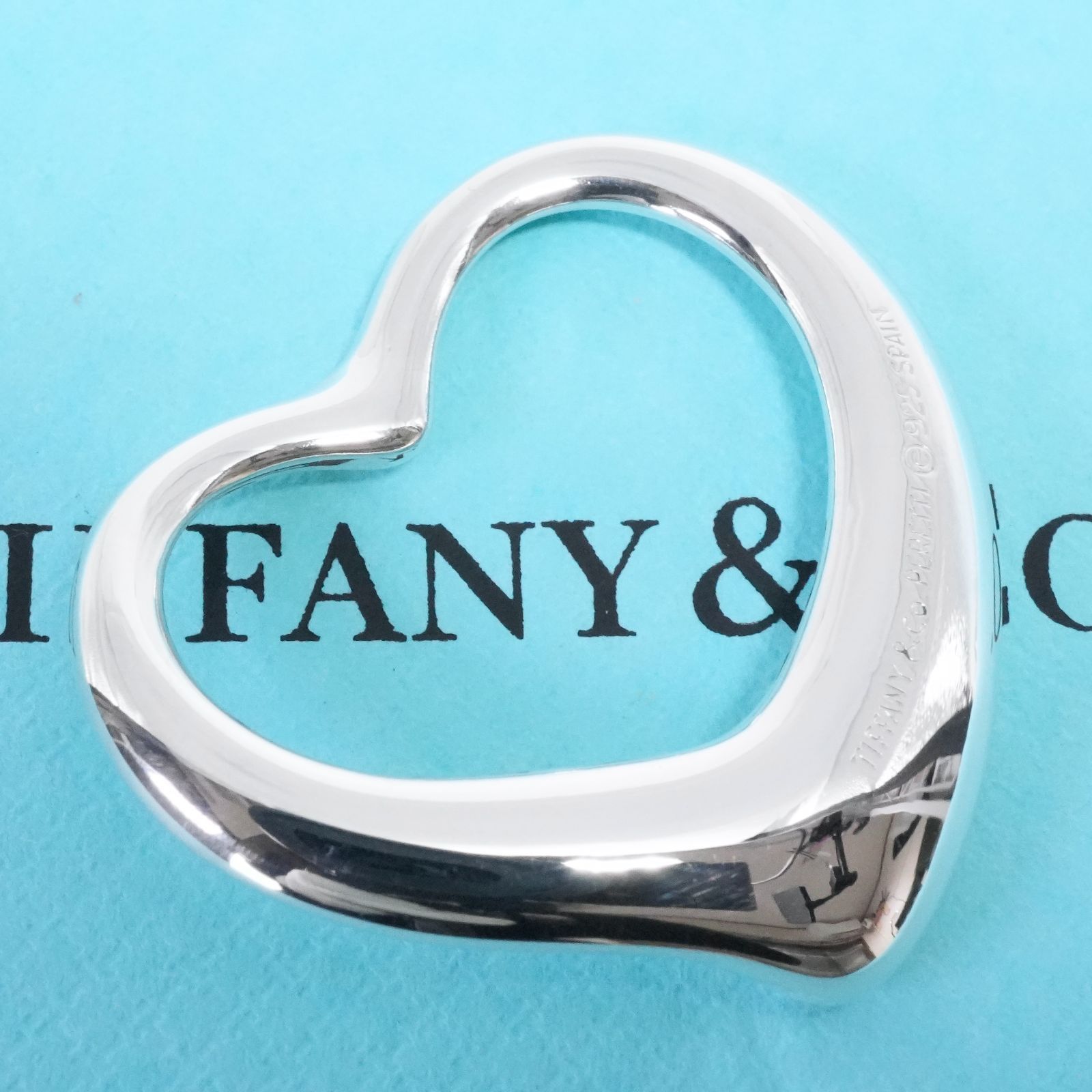 極美品XL ティファニー オープンハート ネックレストップ/25-1670S