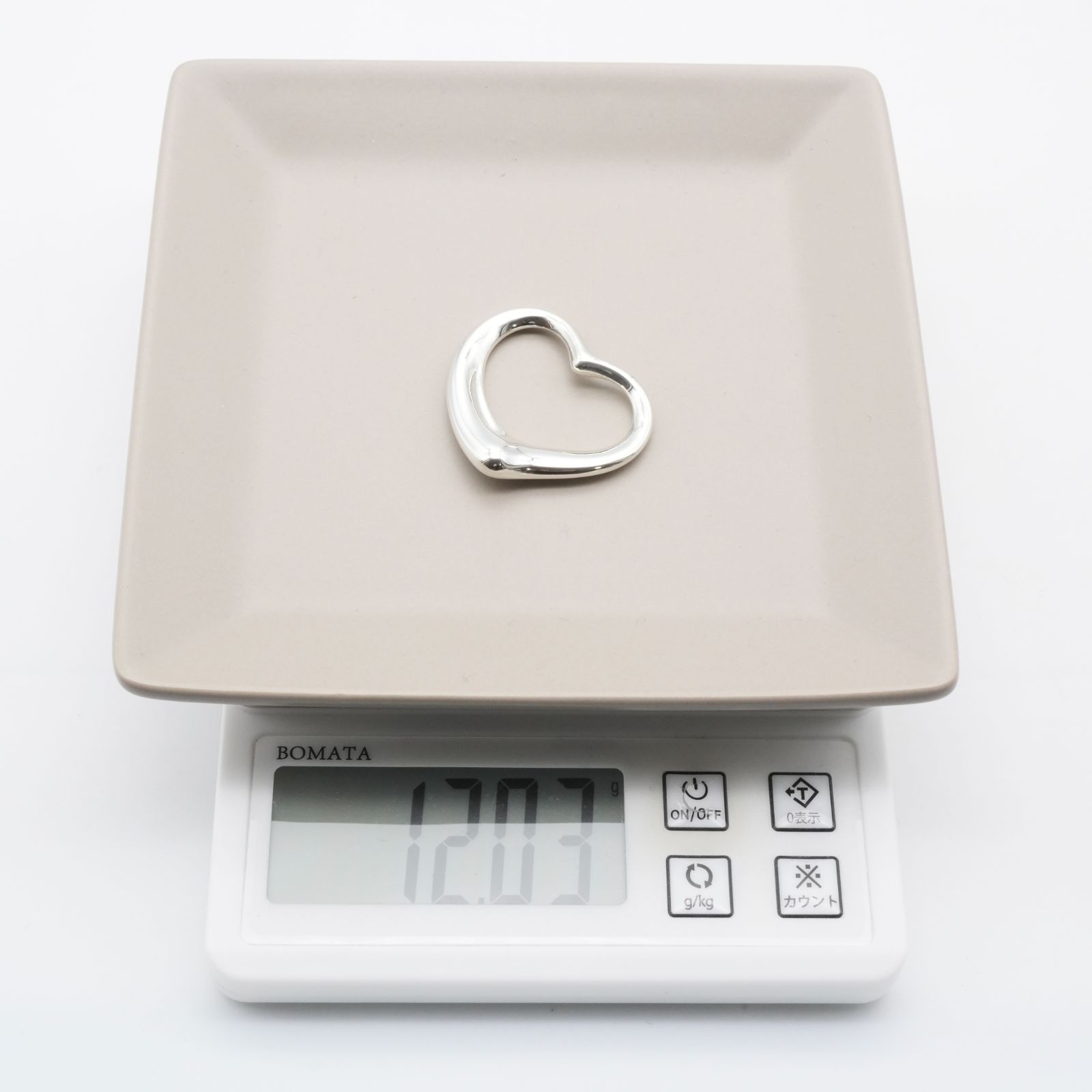 極美品XL ティファニー オープンハート ネックレストップ/25-1670S