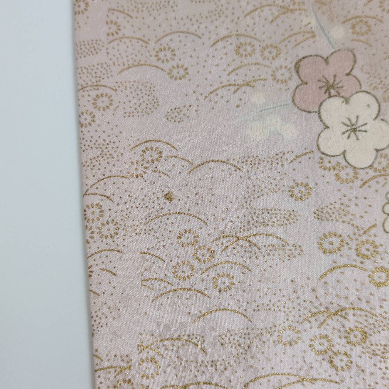 付下げ 金彩 裄67 絵羽 美しい染め 訪問着 紋無し 正絹 着物 MK-1329