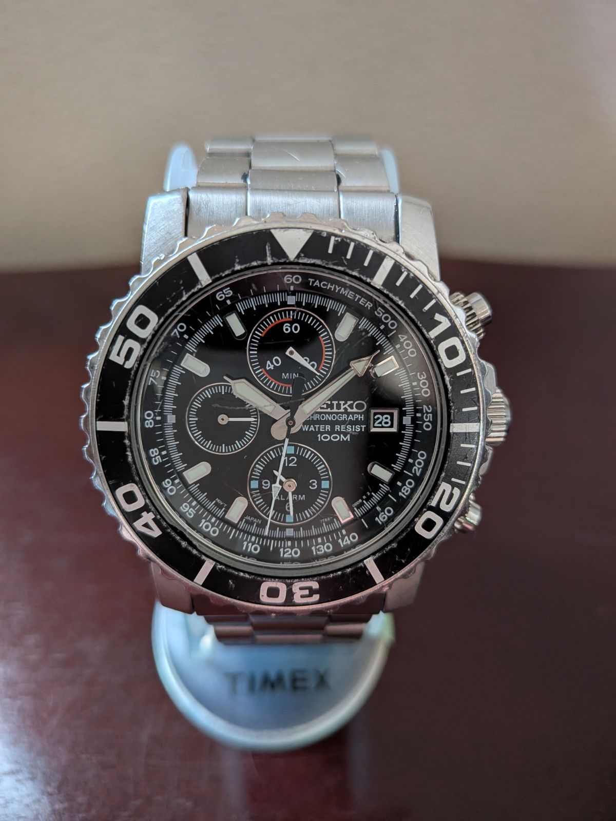 SEIKO セイコー クロノグラフ ダイバー ウォッチ メンズ 7T62-0CV0