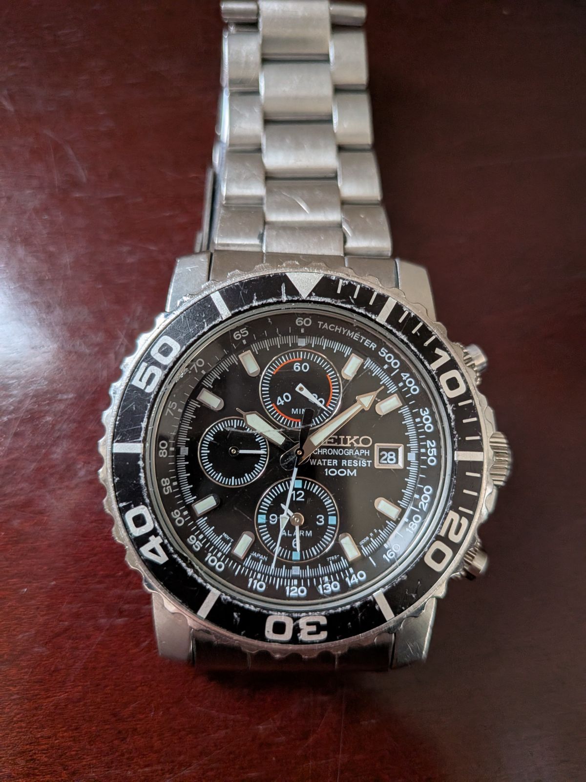 SEIKO セイコー クロノグラフ ダイバー ウォッチ メンズ 7T62-0CV0 