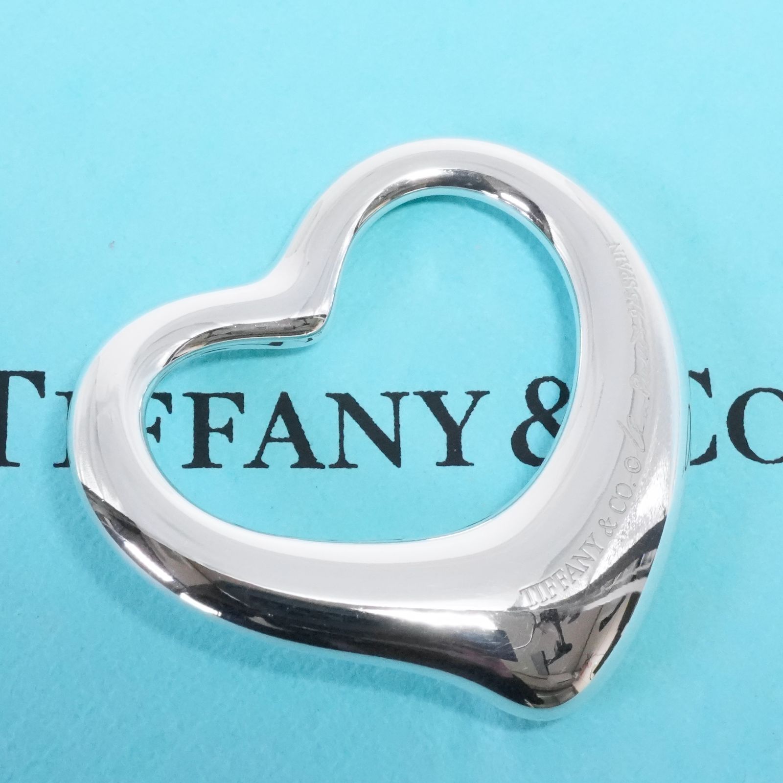 極美品XL ティファニー オープンハート ペンダントトップ/25-1889S