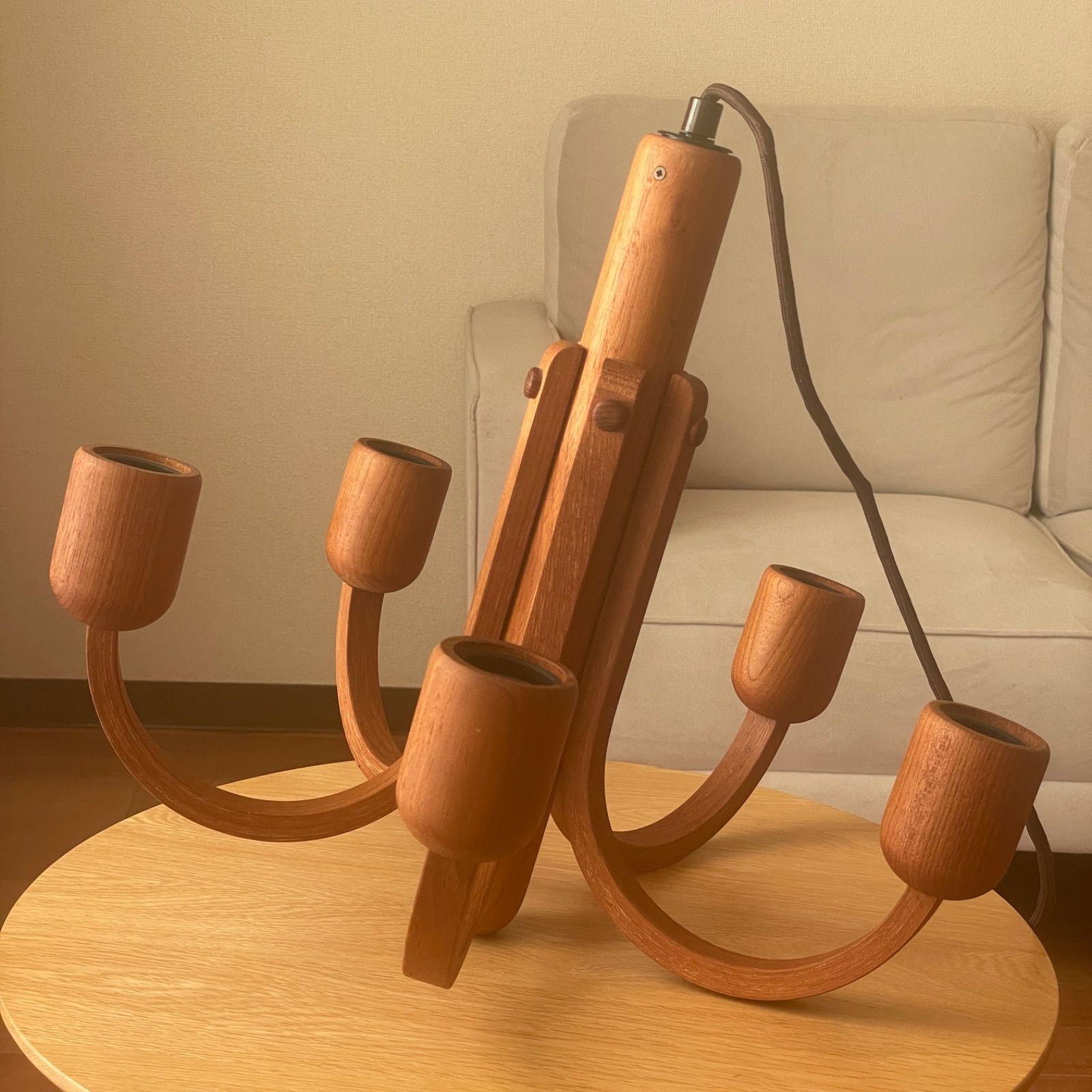 貴重な5灯】Domus Candela 70年代 ドムス シャンデリア ペンダント