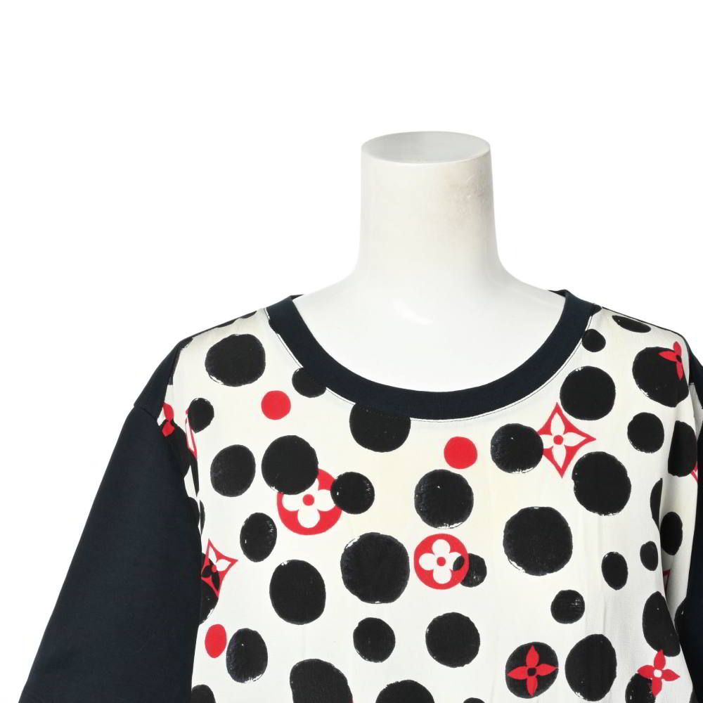 LOUIS VUITTON LV ドット柄 素材切替 ワンピース - メルカリ