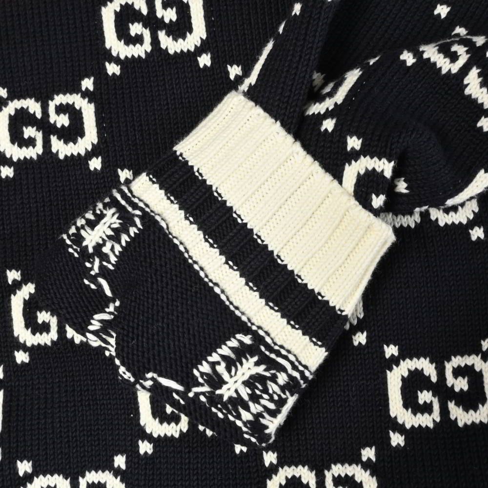 GUCCI GG ボーダー切替 ジップ ニット ジャケット - メルカリ