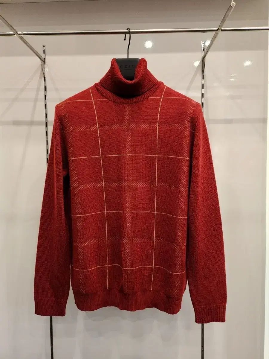 Dolce Gabbana ドルチェ＆ガッバーナ チェック タートルネック ウールニットＭ