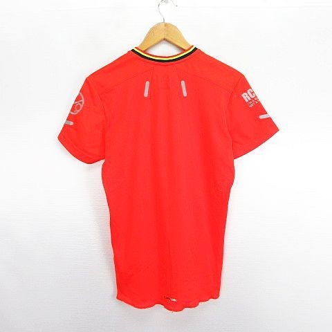 アディダス adidas Tシャツ カットソー 半袖 ロゴ L オレンジスポーツウェア ※EKM
