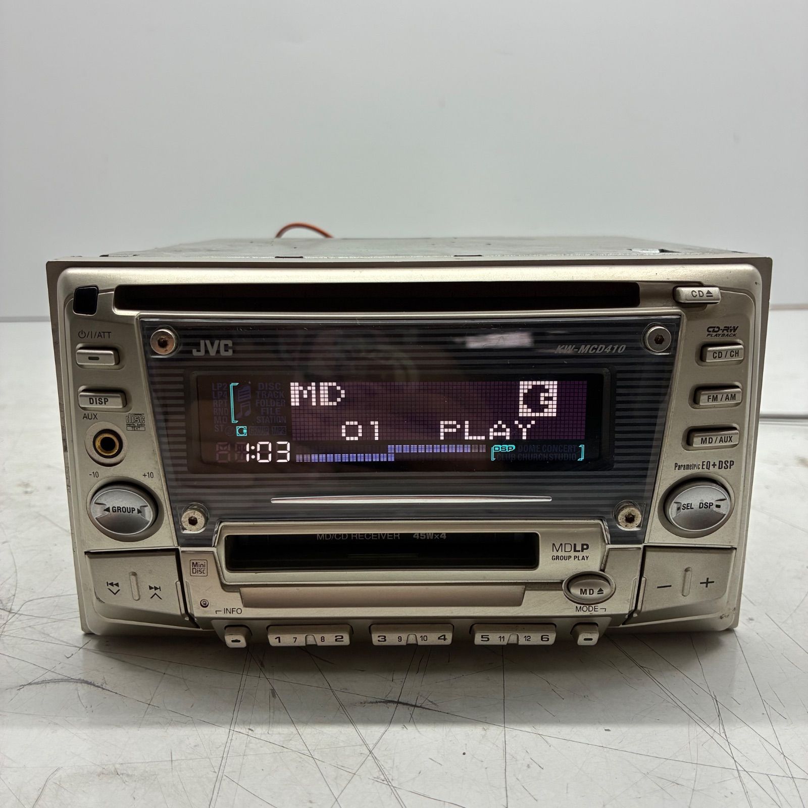 JVC KW-MCD410 MD CD レシーバー カーオーディオ 本体 Y【当時物】JVC KW-MCD410 2DIN カーオーディオ チューナー デッキ