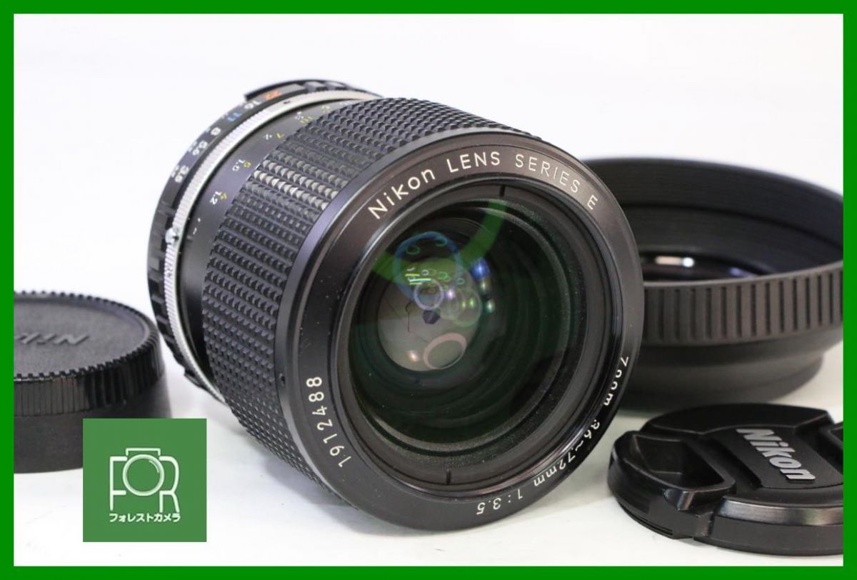 点検済 ニコン Nikon AI-S SERIESE E 36-72 mm F 3.5 前後キャップ フィルター フード付き AN 394
