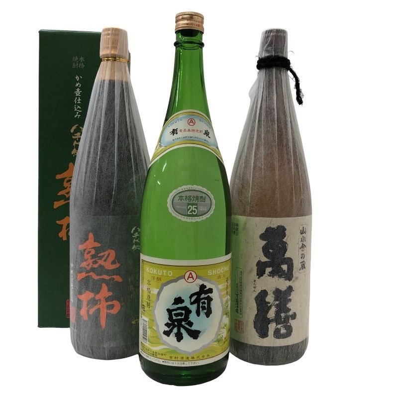 【nite】萬膳３点セット 焼酎 3本セット 芋焼酎 萬膳 + 芋焼酎 熟柿 + 黒糖焼酎 有泉 いずれも