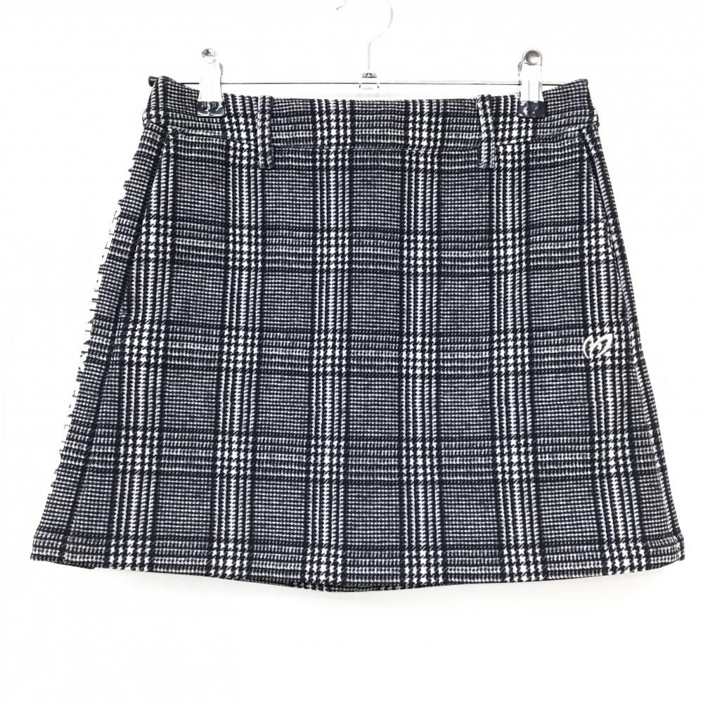 美品】マスターバニー スカート グレー×黒 チェック 裏起毛 ストレッチ