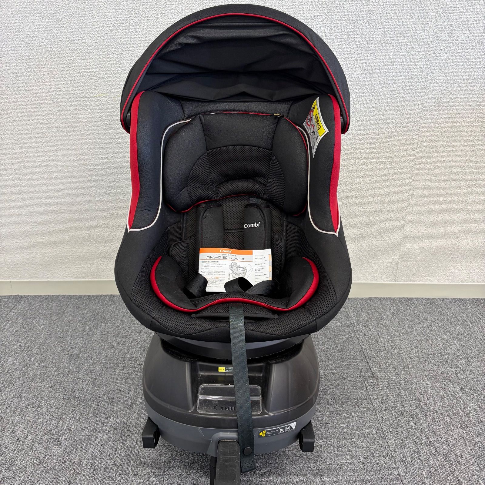 コンビ　チャイルドシート　クルムーヴ　ISOFIX ブラックレッド　CC-UID Combi クルムーヴ ISOFIX エッグショック 新生児対応 - メルカリ