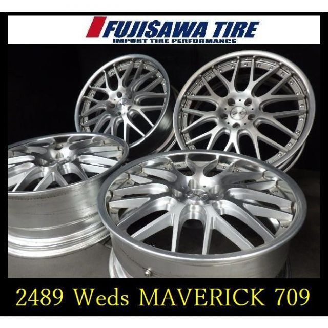 WEDS MAVERICK 709M シルバー S-LoDisk 19インチ 2ピース 19 X 7.5J +