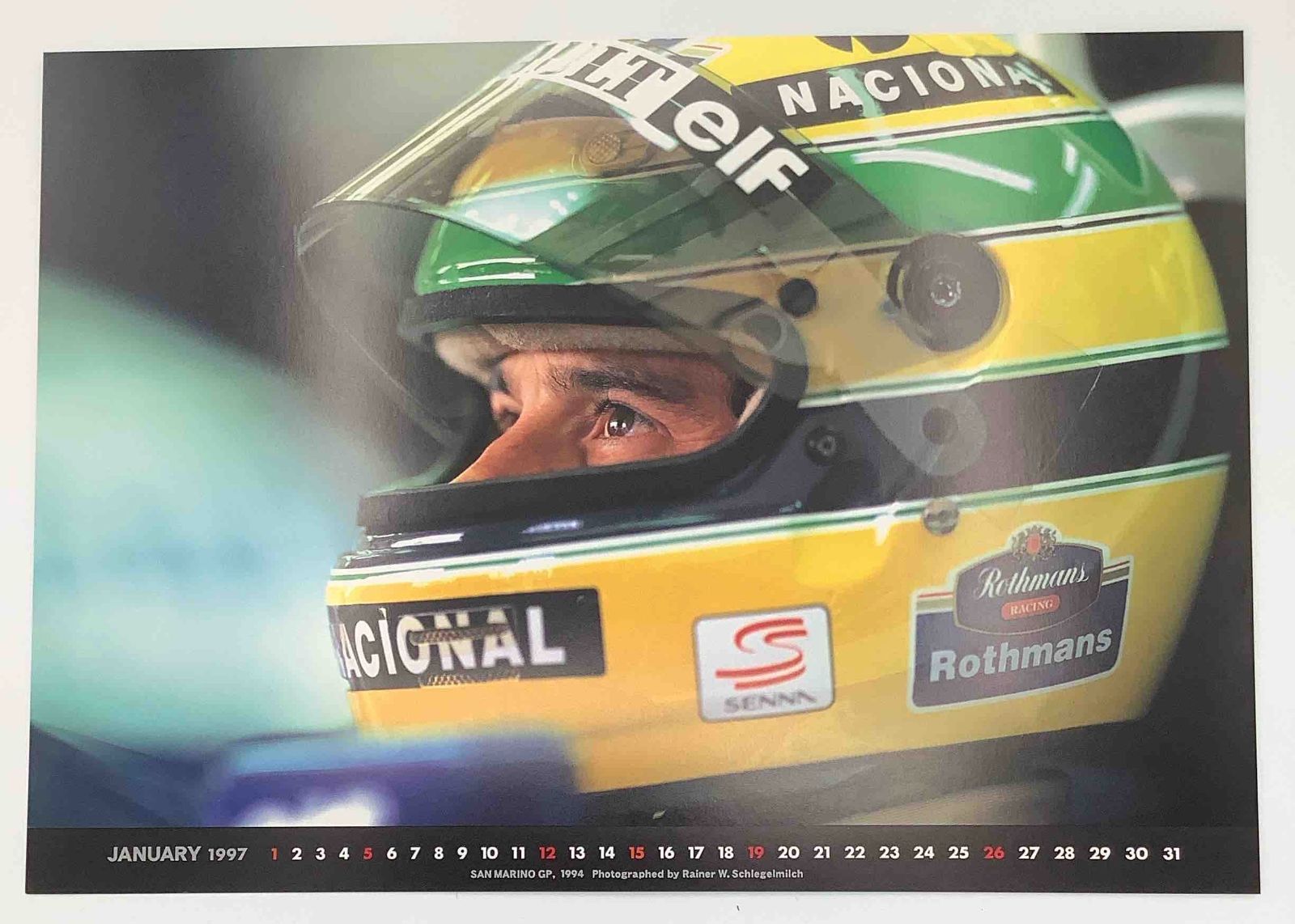 アイルトン・セナ オフィシャルカレンダー 1997年 F1 Ayrton Senna