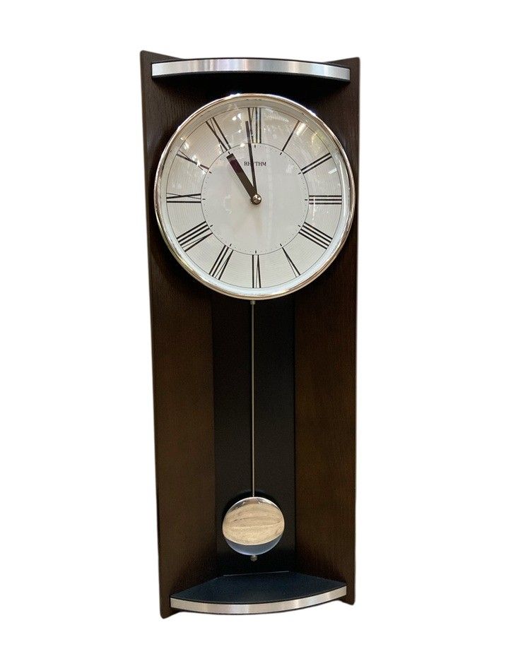 RHYTHM リズム時計 柱 掛け時計 アナログ モダンライフM05 振り子