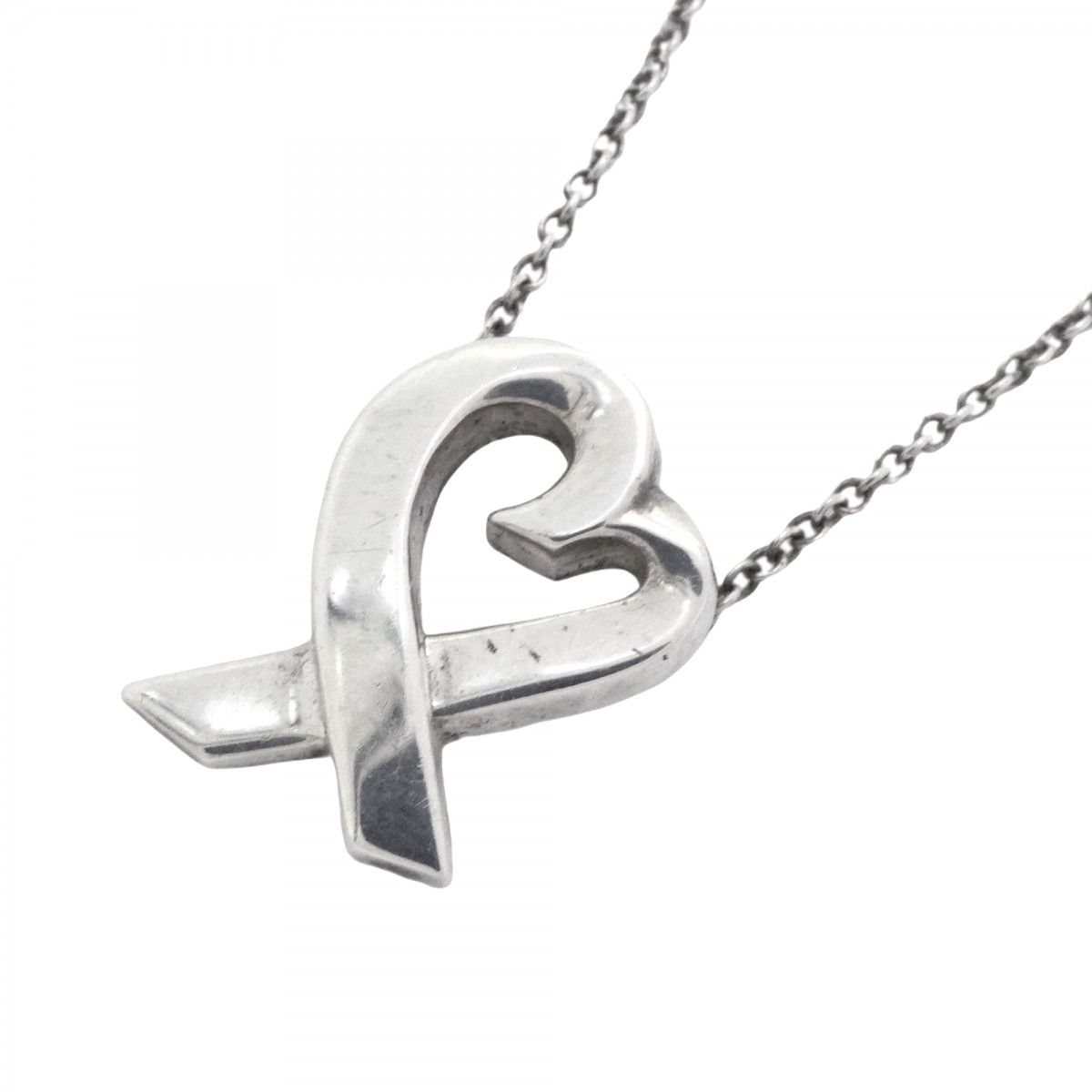 ☆SALE【5jmb0755】ティファニー ネックレス ラビングハート シルバー