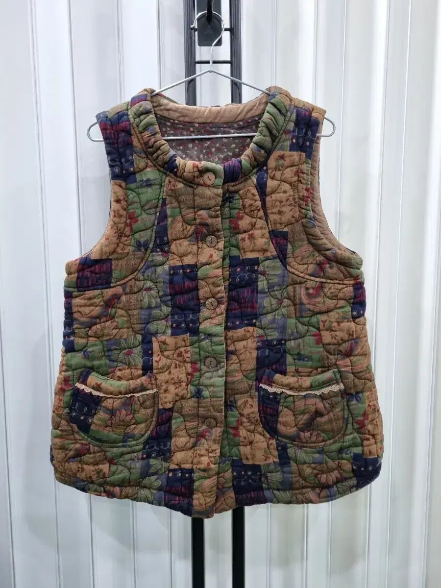 パッチワーク キルティング ベスト ヴィンテージ スタイル - メルカリ