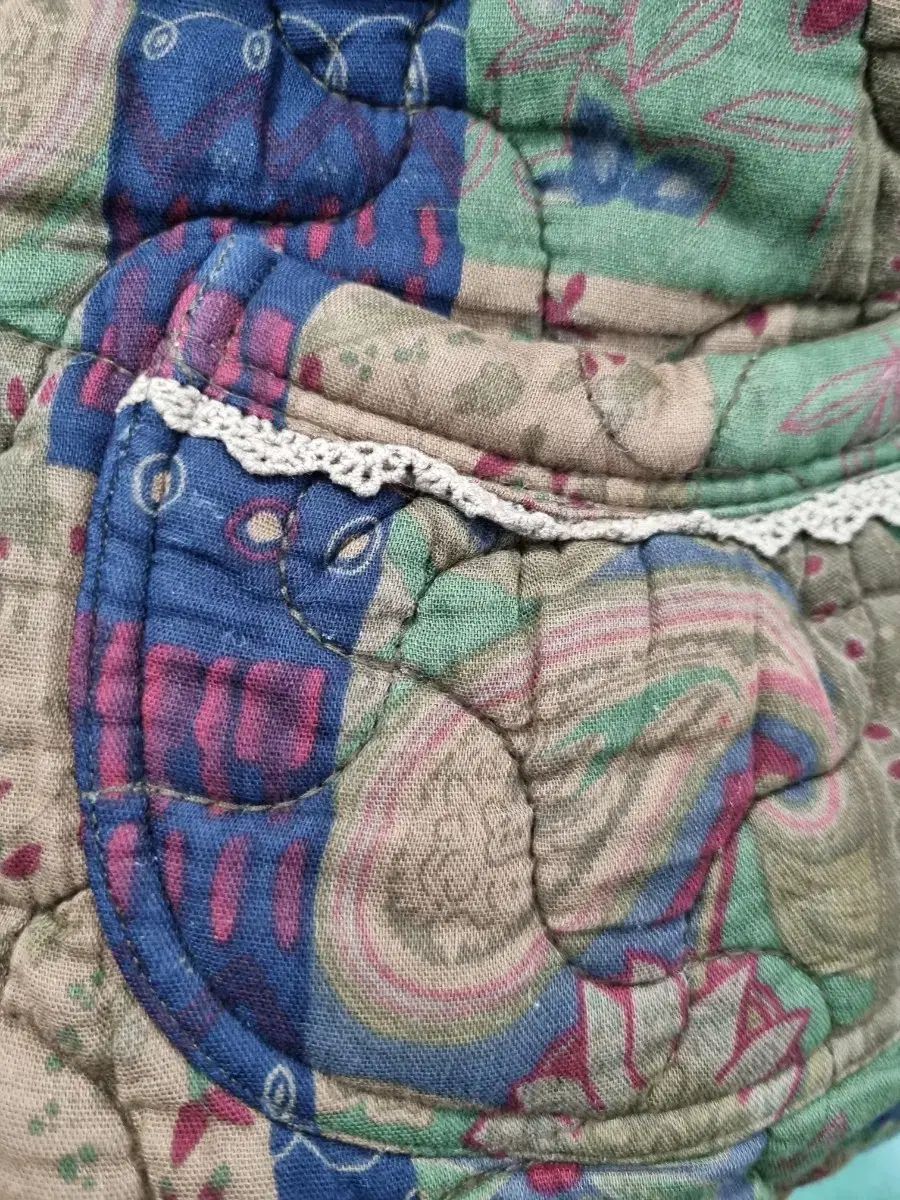 パッチワーク キルティング ベスト ヴィンテージ スタイル - メルカリ