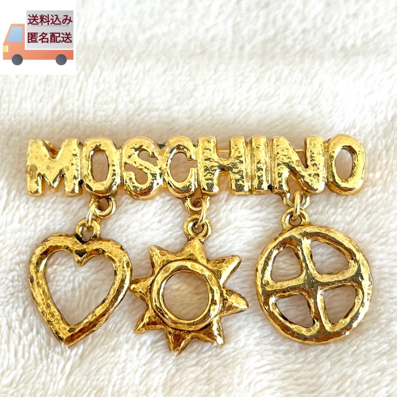 MOSCHINO モスキーノ ヴィンテージ ロゴ ブローチ アルファベット 英 