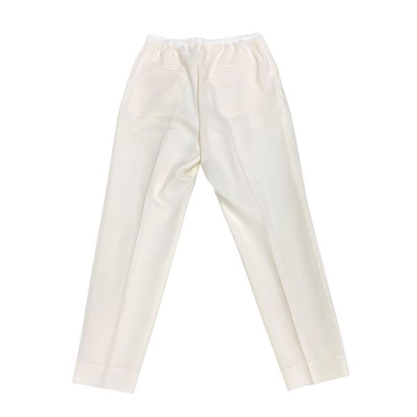 ◇ 美品 ドゥロワー Drawer パンツ テーパード 白 ウール シルク 40 M