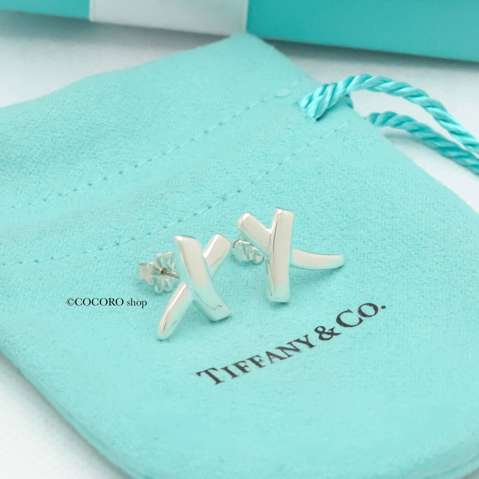 美品】ティファニー TIFFANY&Co. キス クロス パロマピカソ スタッド