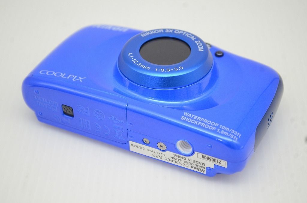 美品 Nikon ニコン COOLPIX S33 コンパクトデジタルカメラ ブルー