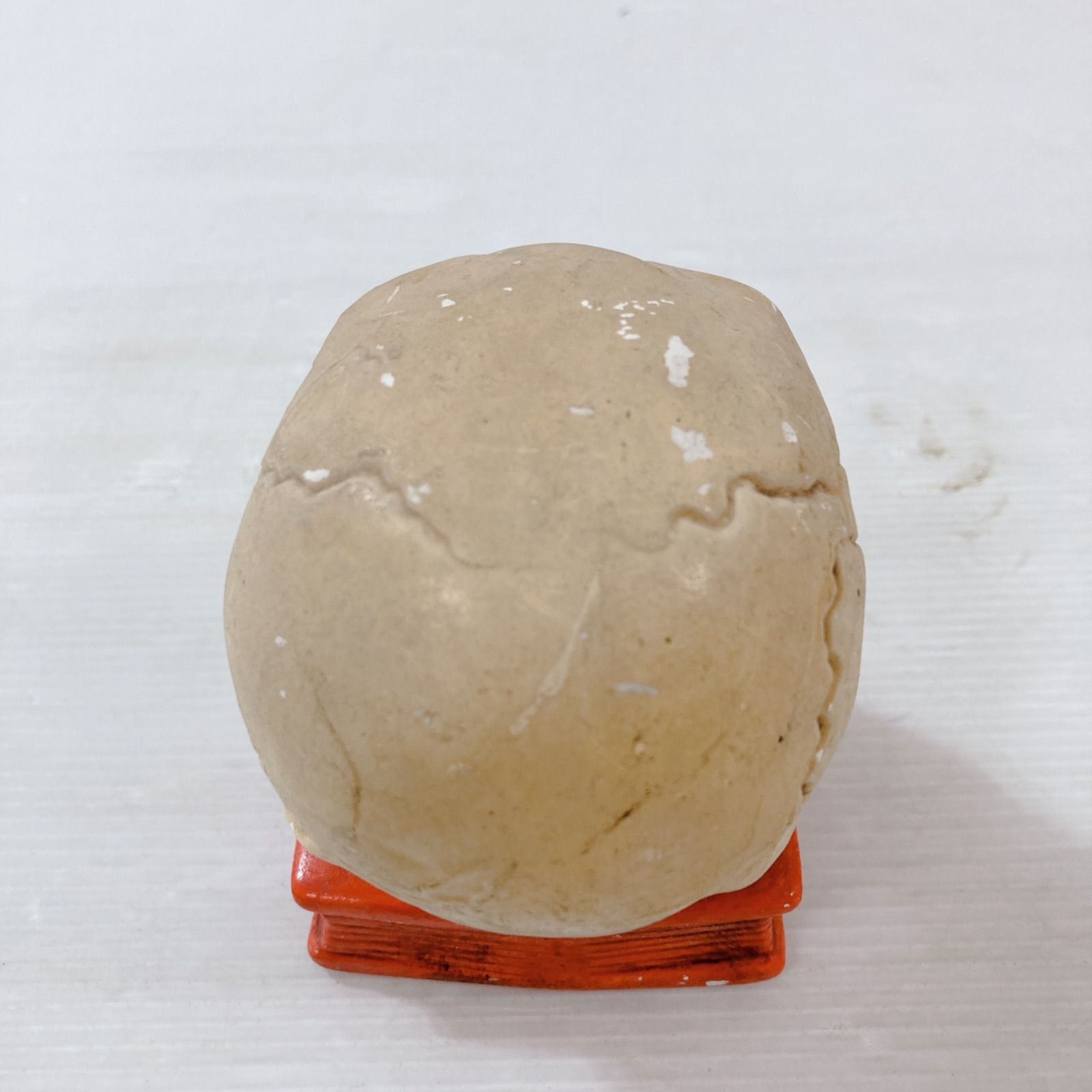 ヴィンテージ スカル型貯金箱 蓋なし 陶器製 貯金箱 - メルカリ