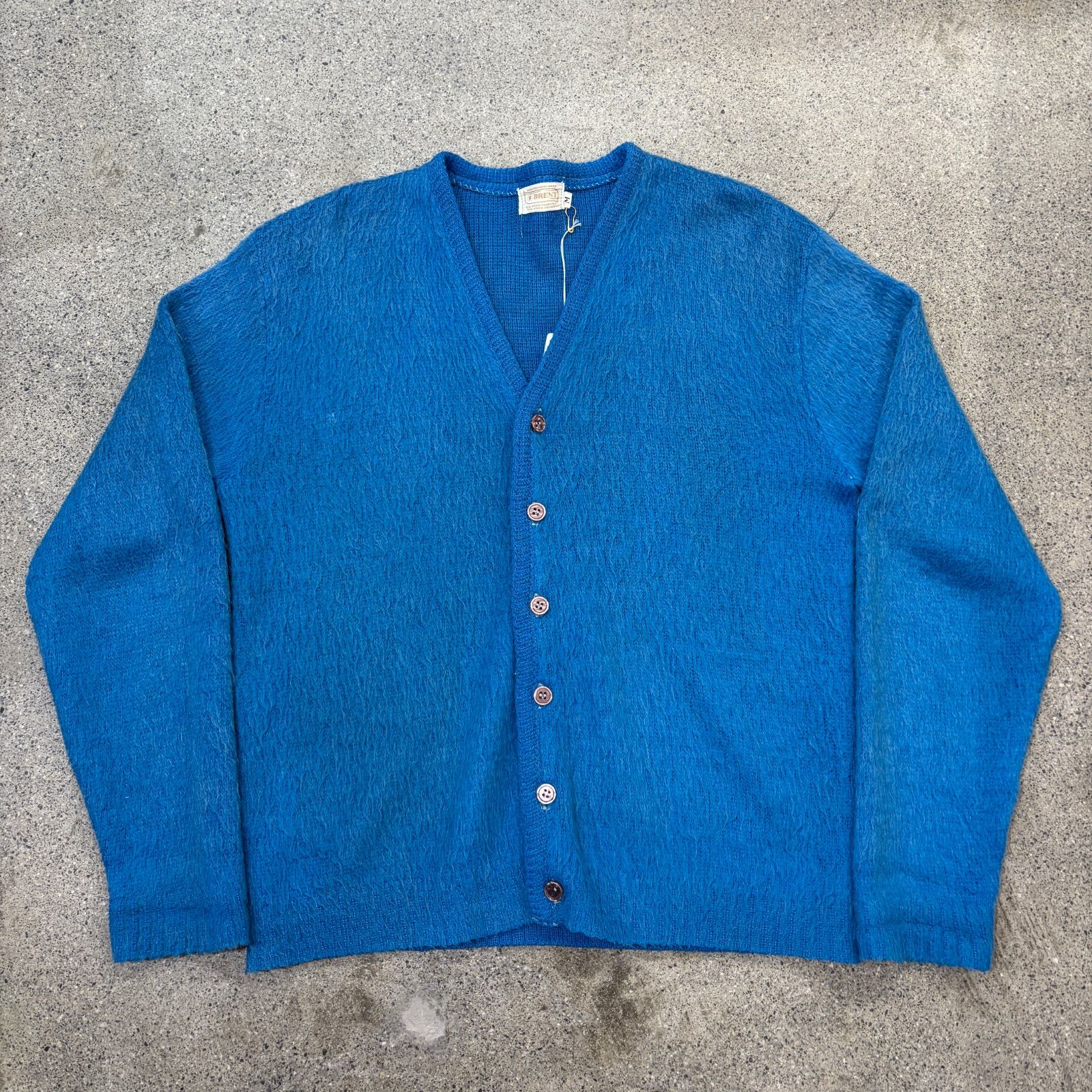 60s BRENT ヴィンテージ モヘア カーディガン mohair 極美品 XL 60s BRENT ヴィンテージ モヘアカーディガン mohair vintage