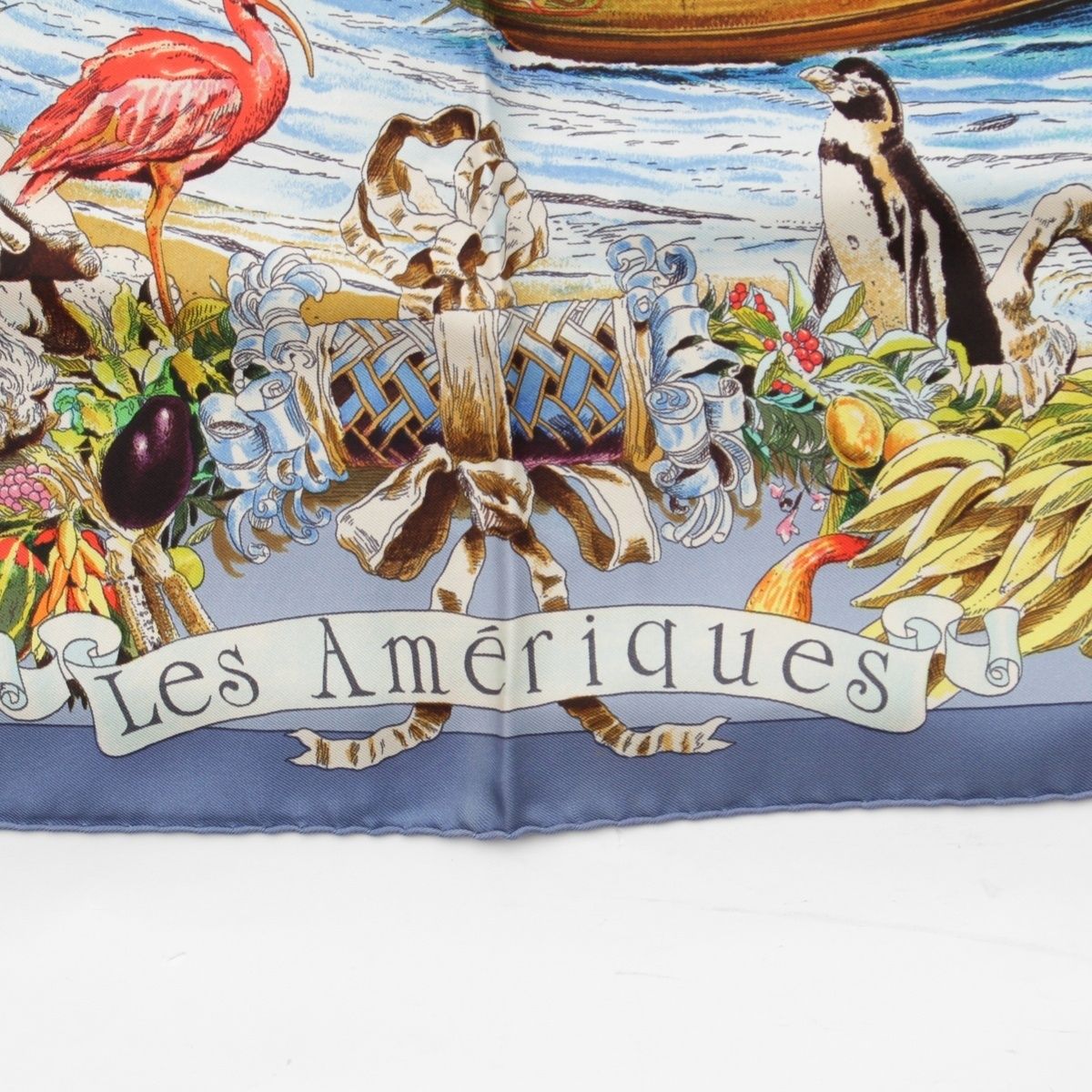 エルメス シルク カレ90 LES AMERIQUES アメリカ大陸 コロンブス 