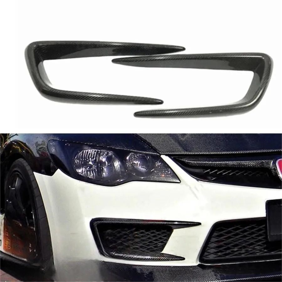 【送料無料】ホンダ シビック FD2 Type-R（2006-2011年）専用 フォグライトフレーム カーボンファイバー製 一対セットCX03