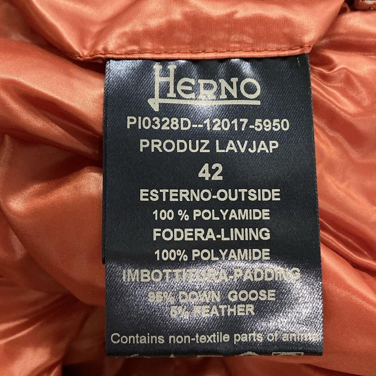 HERNO(ヘルノ) ダウンベスト サイズ42 M レディース美品 - ライト