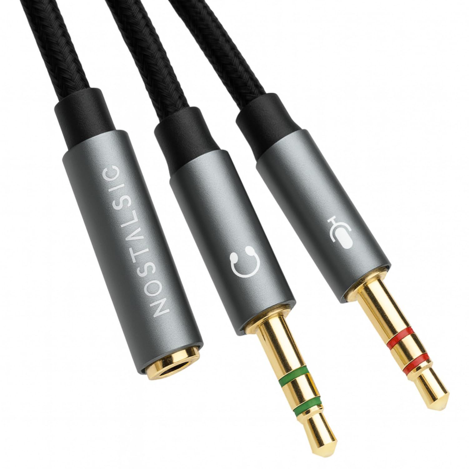 NOZZO EFFECTS NOZZ rite (極性変換のケーブル付き) NOSTALSIC 3.5mm 4極 3極 変換ケーブル 4極(メス) - 3極(オスx2) 分岐