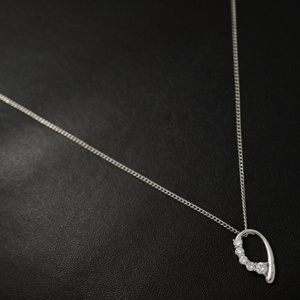 0.5ct/ダイヤモンドネックレス・ペンダント/Pt900-Pt850-6.0g/プラチナ