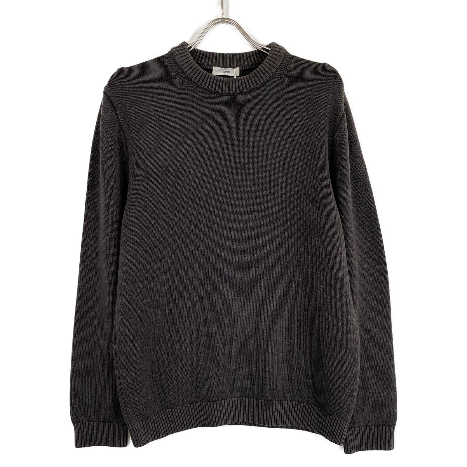 ATON エイトン ﾁｬｺｰﾙ STONE CASHMERE CREWNECK SWEATER 02 - メルカリ