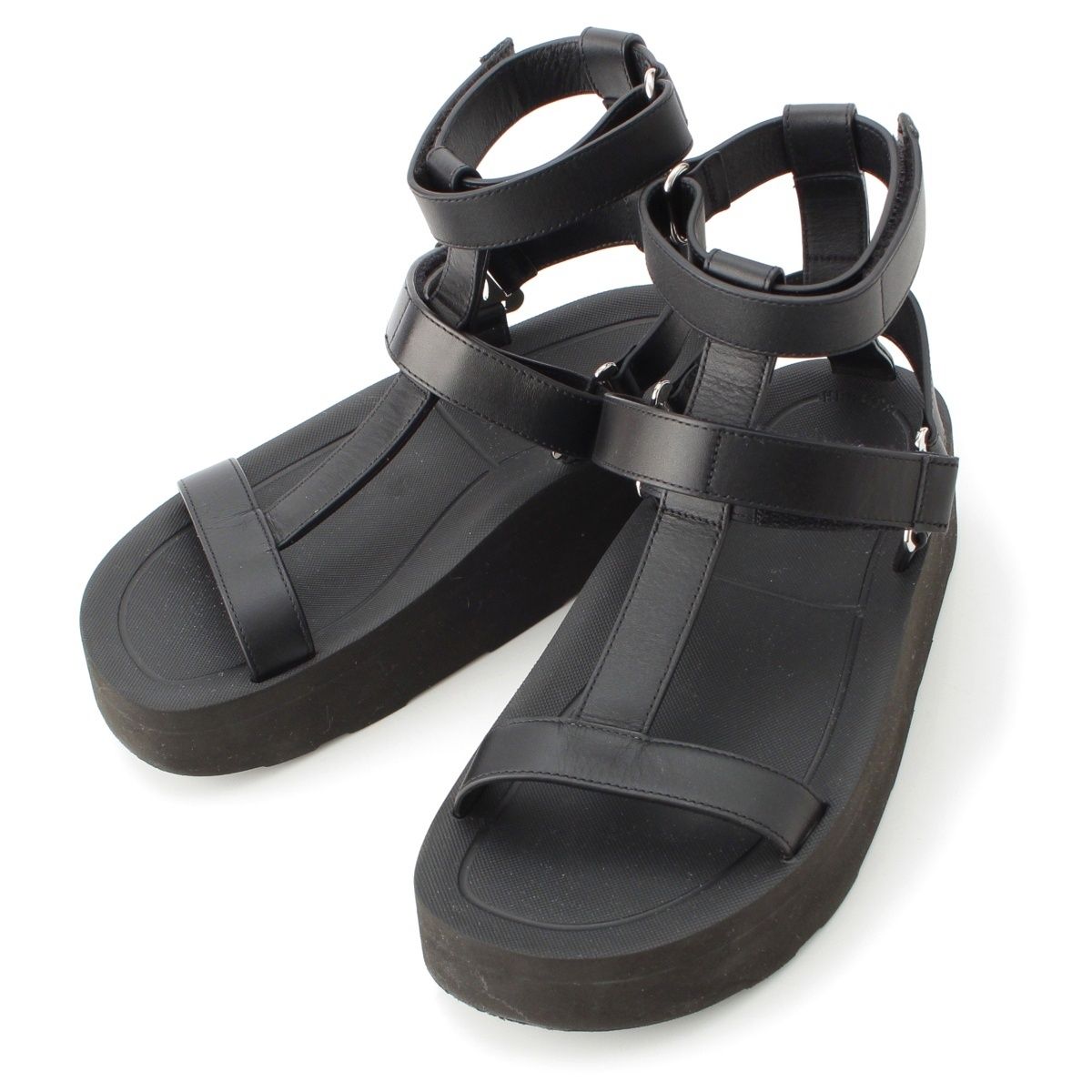 エルメス エリス レザー ストラップ サンダル ブラック エルメス HERMES エリス サンダル 靴 シューズ レザー ブラック 黒