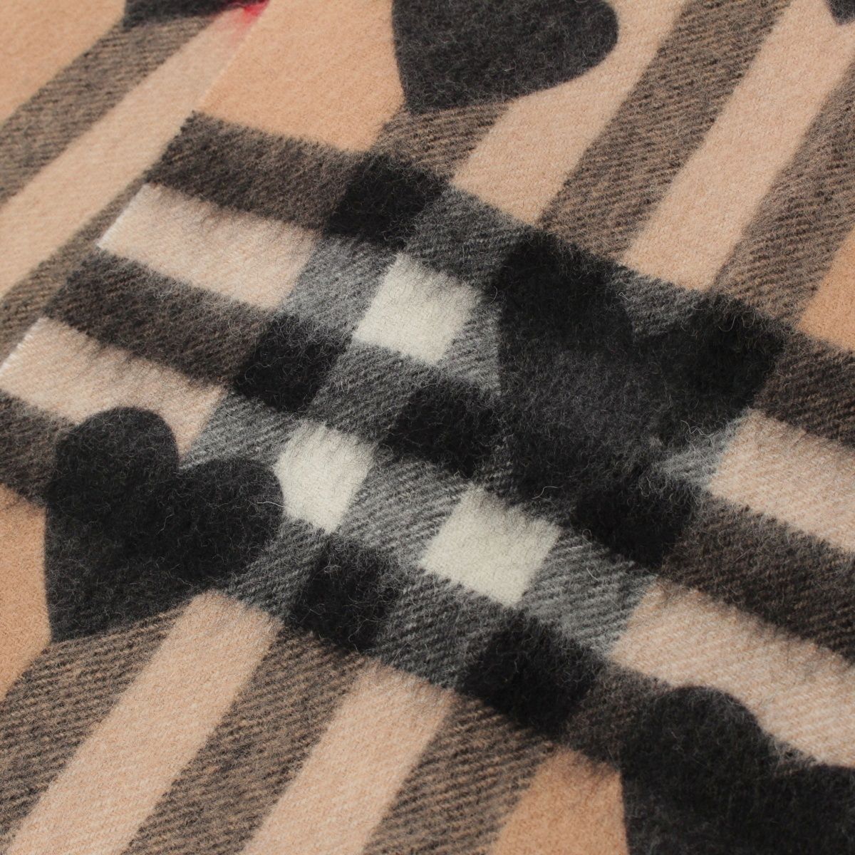 バーバリー ハートマフラー カシミヤ ウール BURBERRY バーバリー マフラー レディース カシミヤ Heart Print Giant