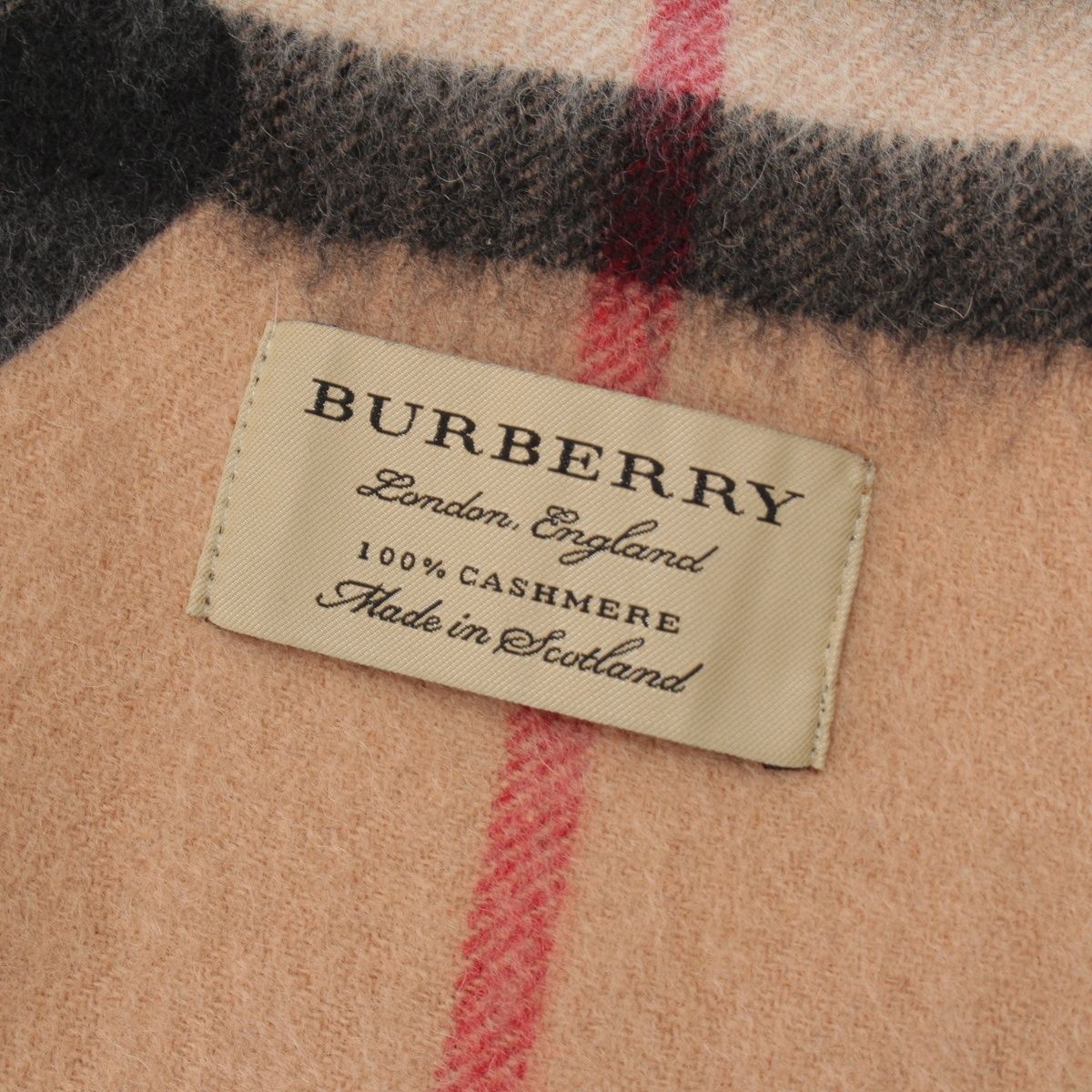 バーバリー カシミヤ ノバチェック ハート マフラー 3201316 ブラウン