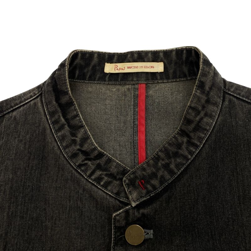PAPAS（パパス） デニムジャケット M ブルゾン ジージャン 背中ロゴ