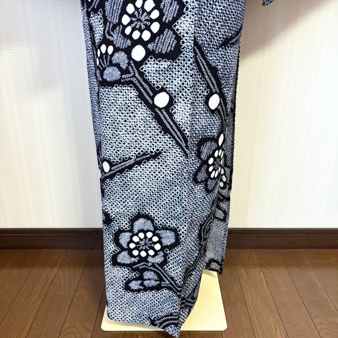 美品 絞り有松鳴海絞り 浴衣セット 身丈156cm 裄66.5cm 伝統工芸 浴衣