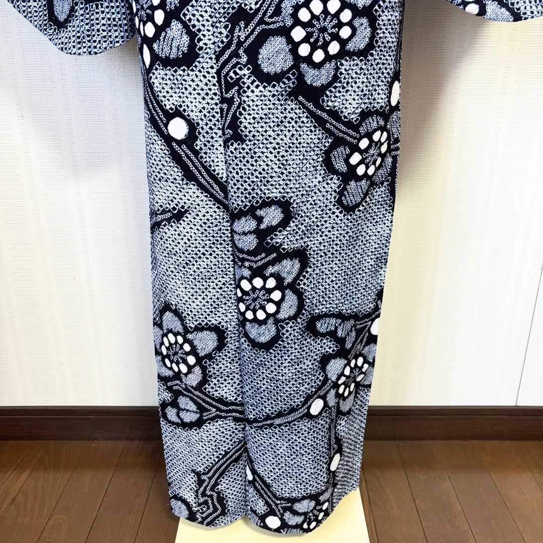美品 絞り有松鳴海絞り 浴衣セット 身丈156cm 裄66.5cm 伝統工芸 浴衣