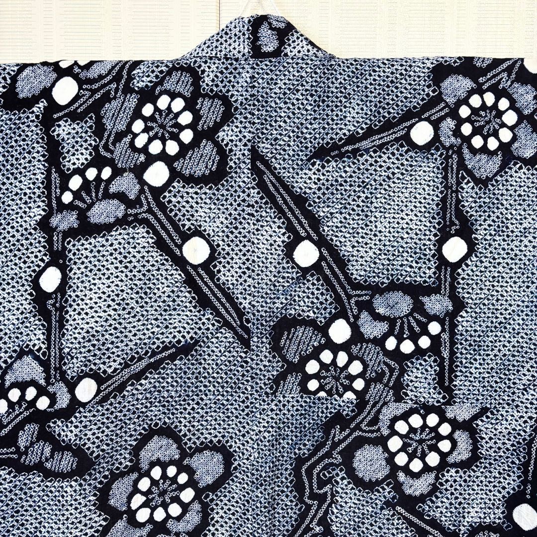 美品 絞り有松鳴海絞り 浴衣セット 身丈156cm 裄66.5cm 伝統工芸 浴衣