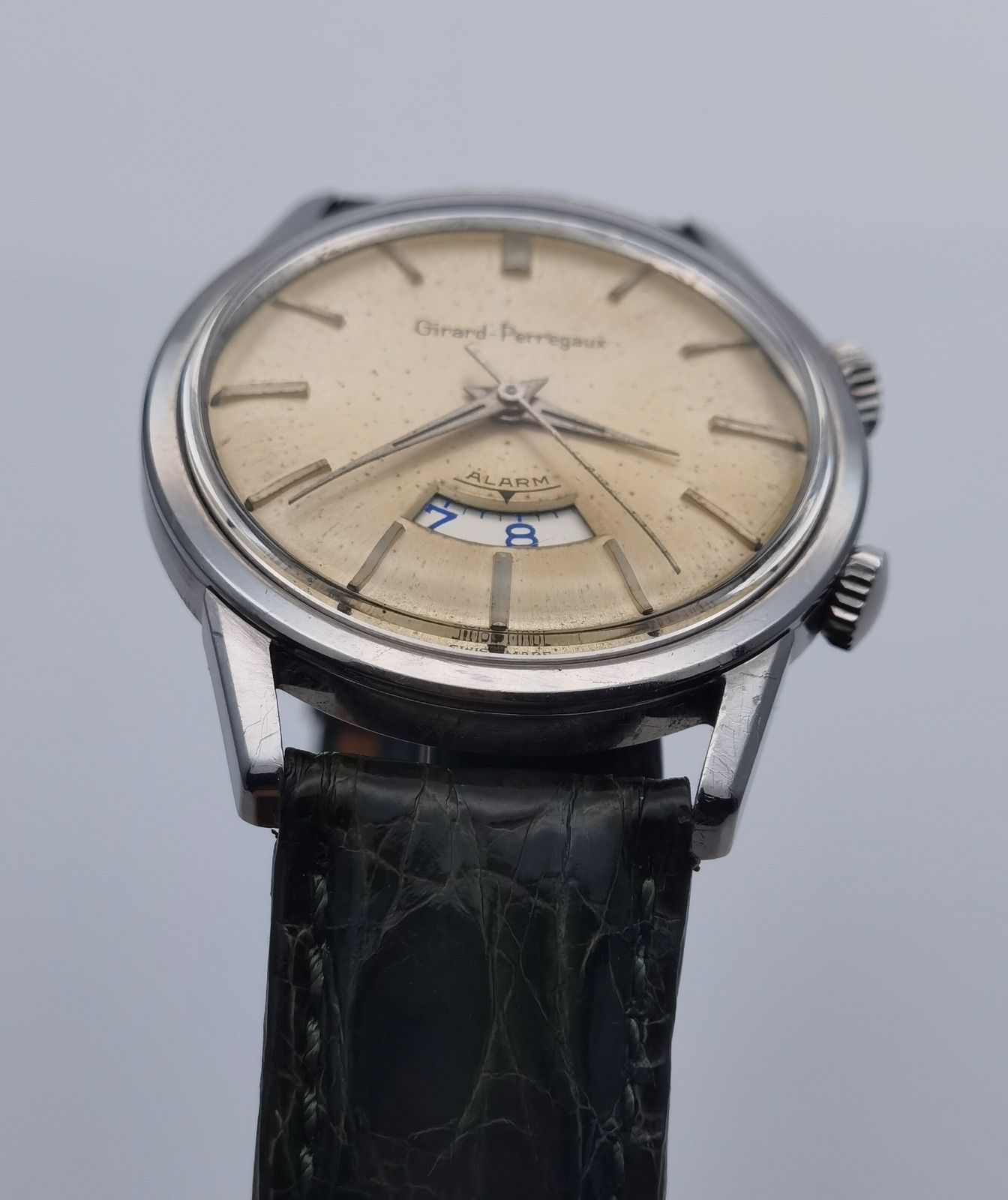 ジラールペルゴ GIRARD PERREGAUX ラウンド アラーム ヴィンテージ SS