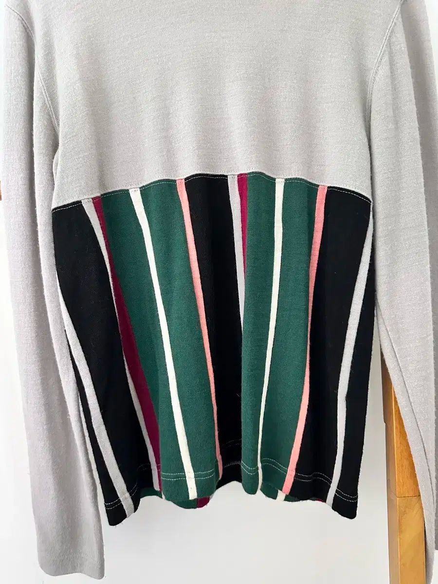 COMME des GARCONS HOMME マルチストライプ ウールニット COMME des GARCONS HOMME Striped Mohair Sweater Black