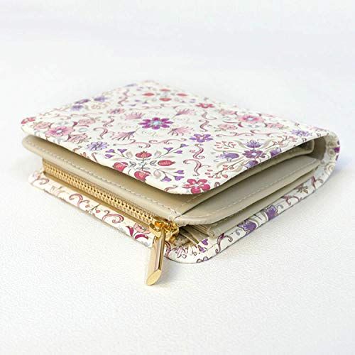 浅草文庫] 友禅染 二つ折り 財布 L字ファスナー オリエント 柄 江戸