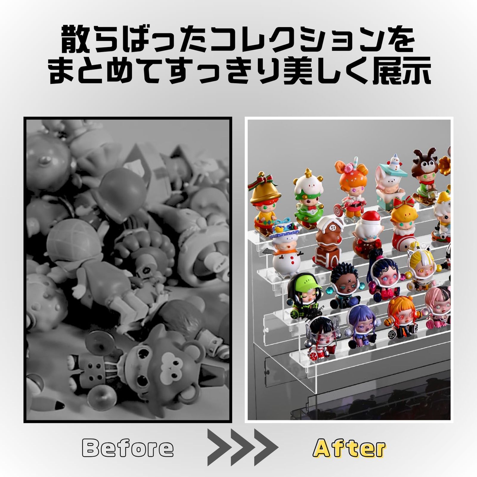 COZENTA アクリルスタンド ひな壇 階段 フィギュア アクスタ (29cm 3段